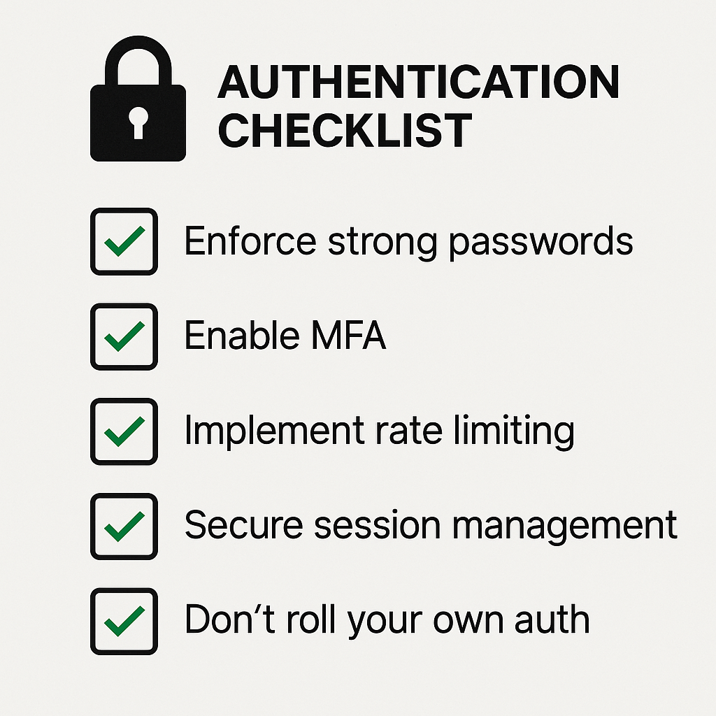 auth checklist